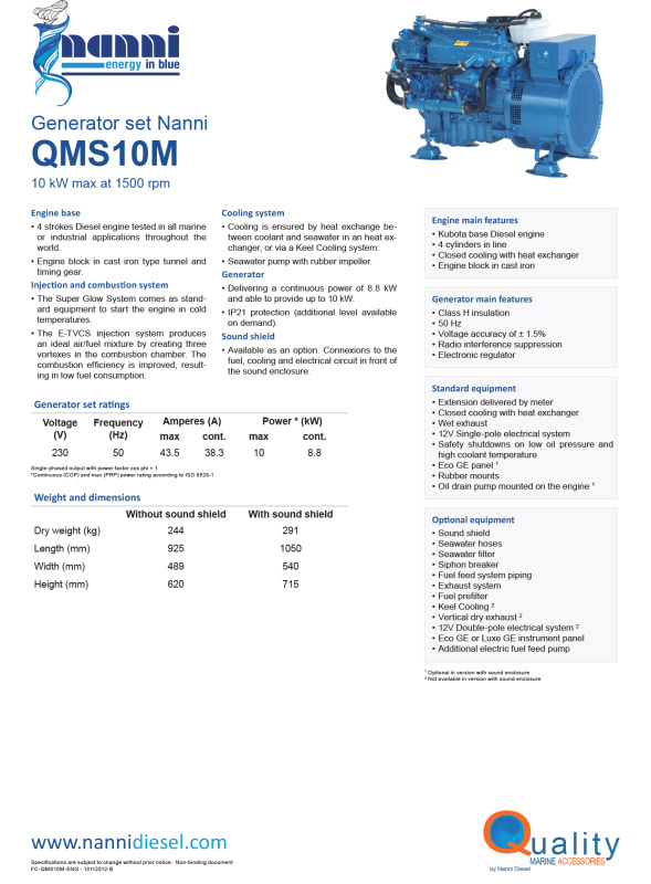 Брошюра Nanni QMS 10M (eng)