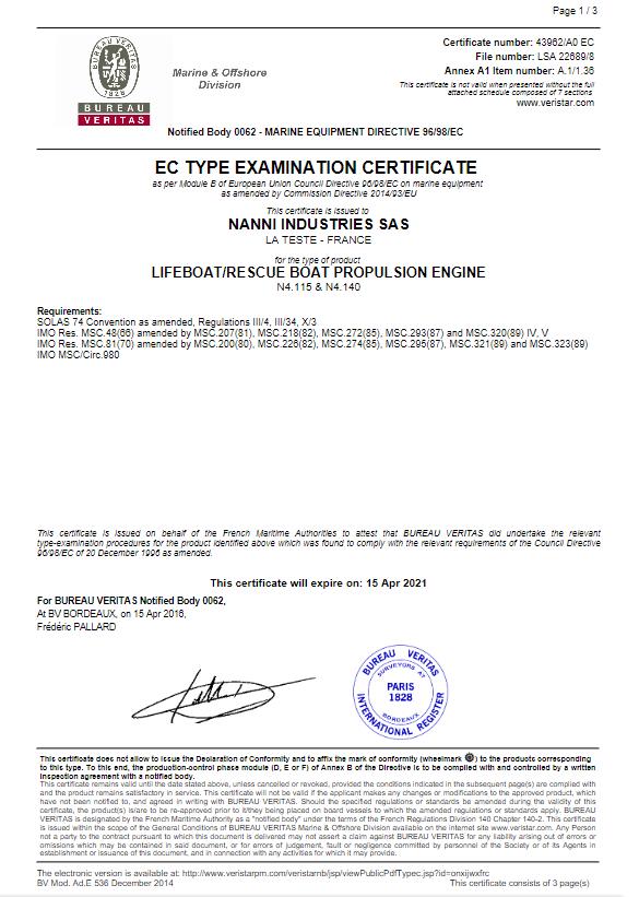 Одобрение SOLAS