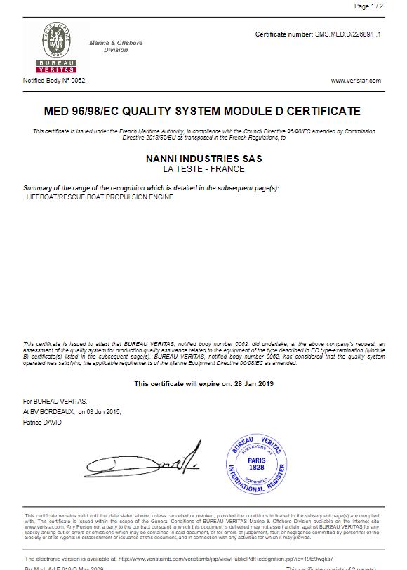 QUALITY SYSTEM APPROVAL MODULE D-22689 F1