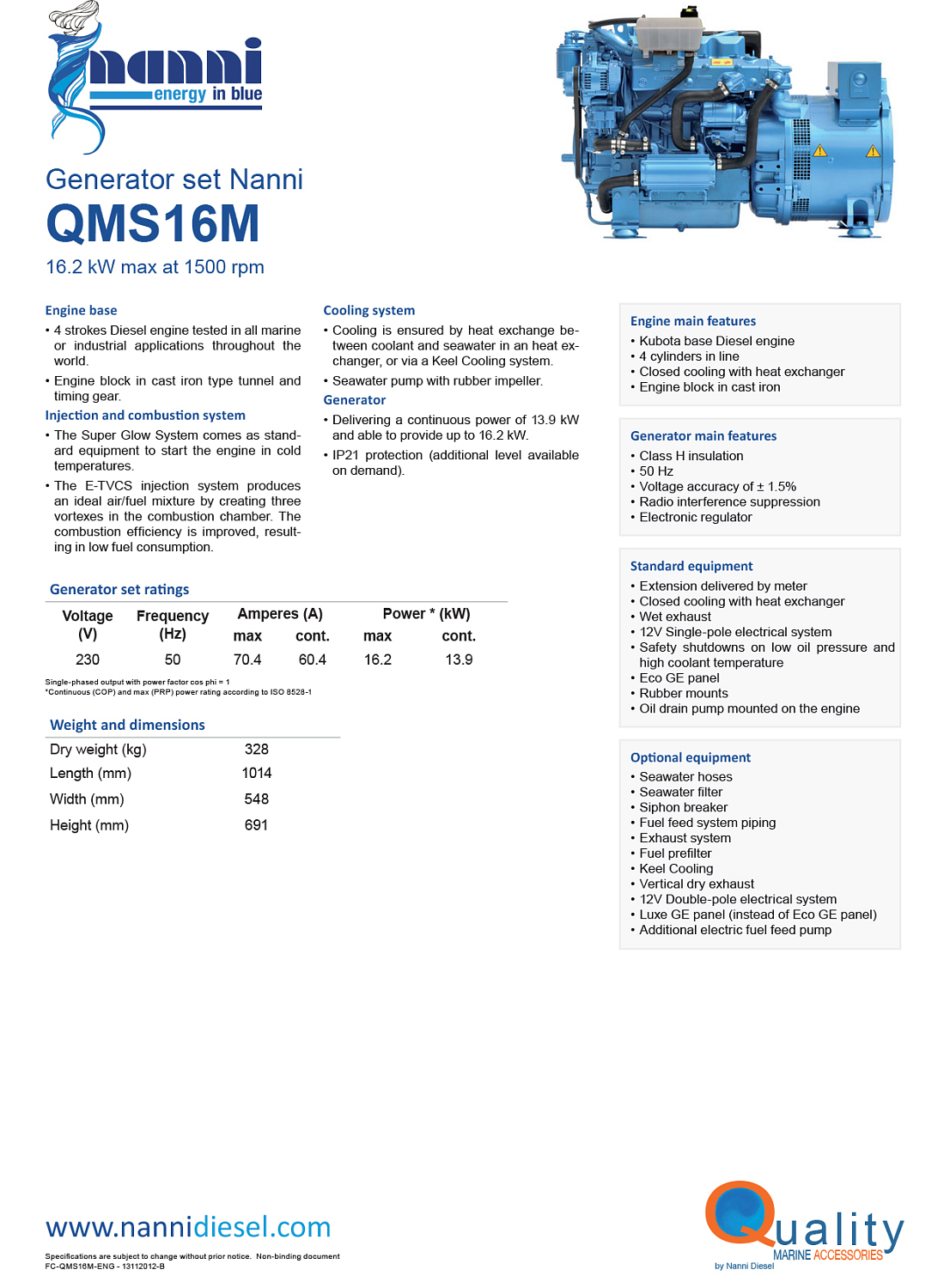 Брошюра Nanni QMS 16M (eng)