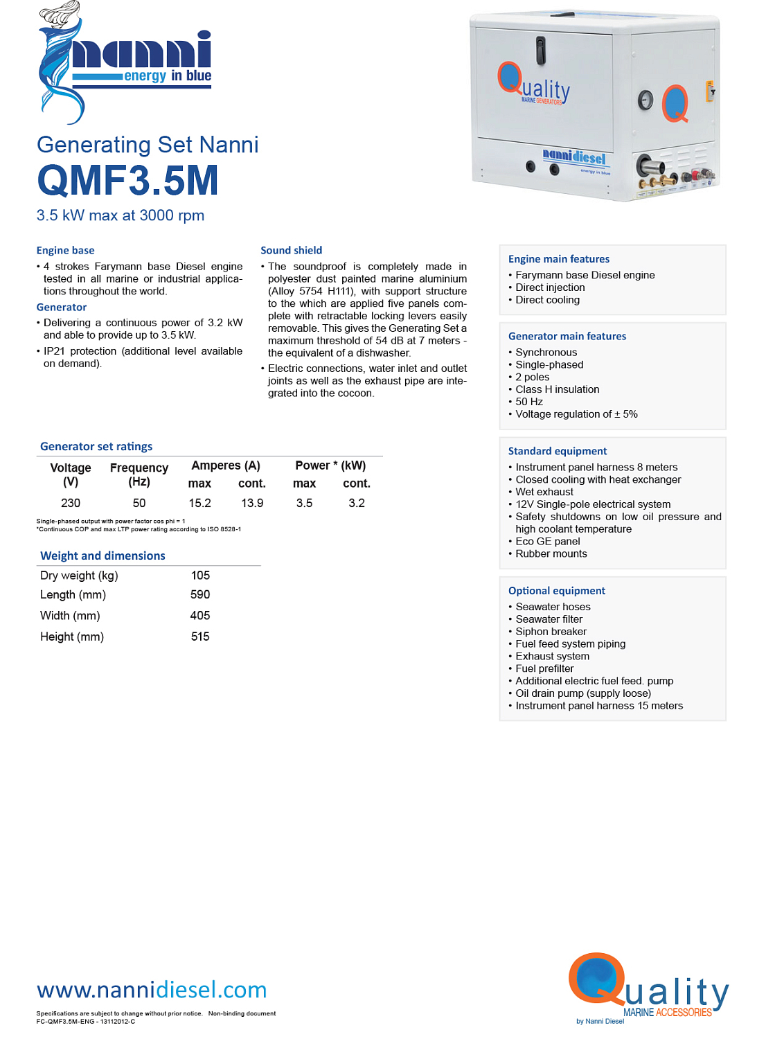 Брошюра Nanni QMF 3.5M (eng)