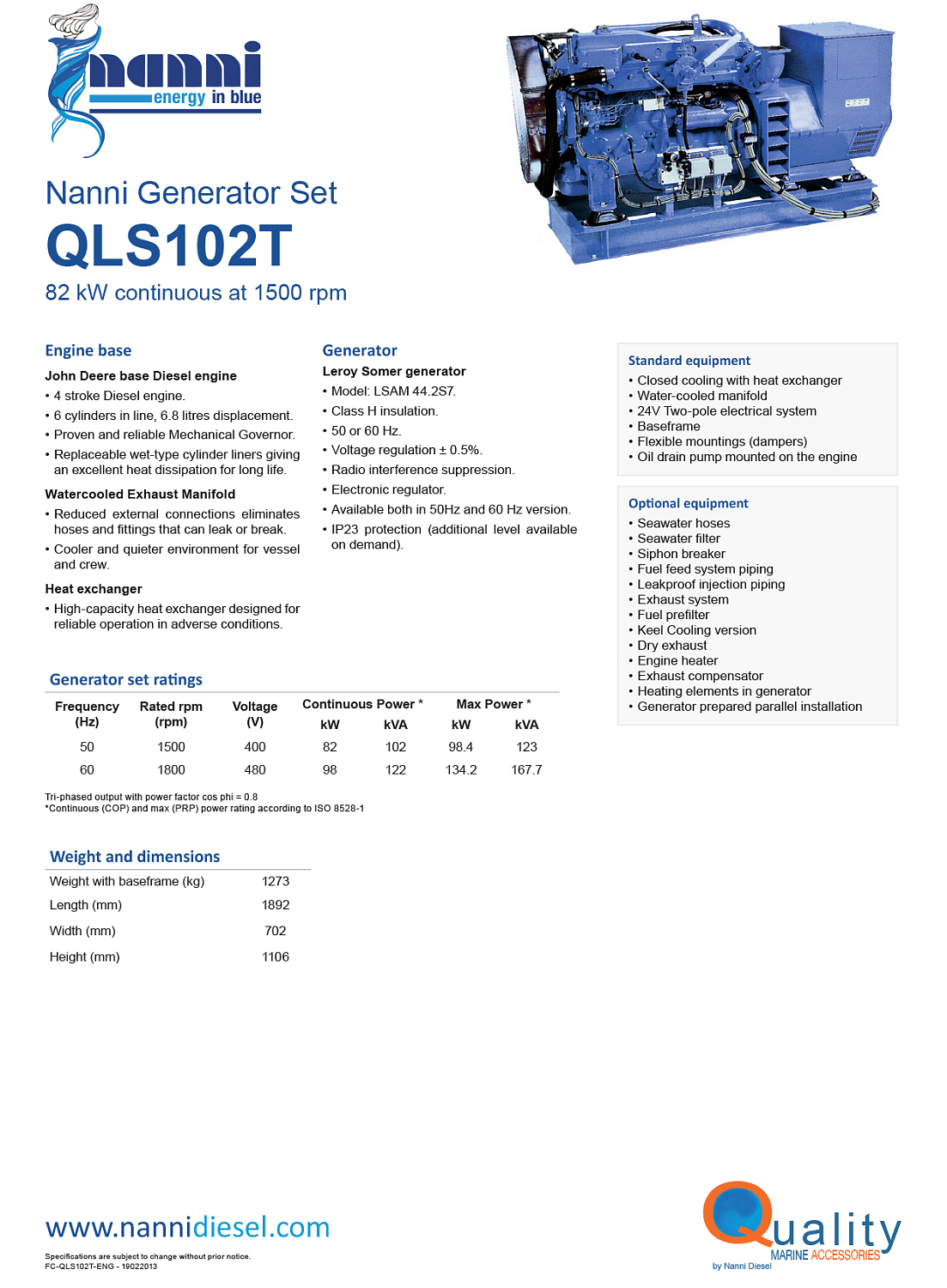 Брошюра Nanni QLS 102T (eng)