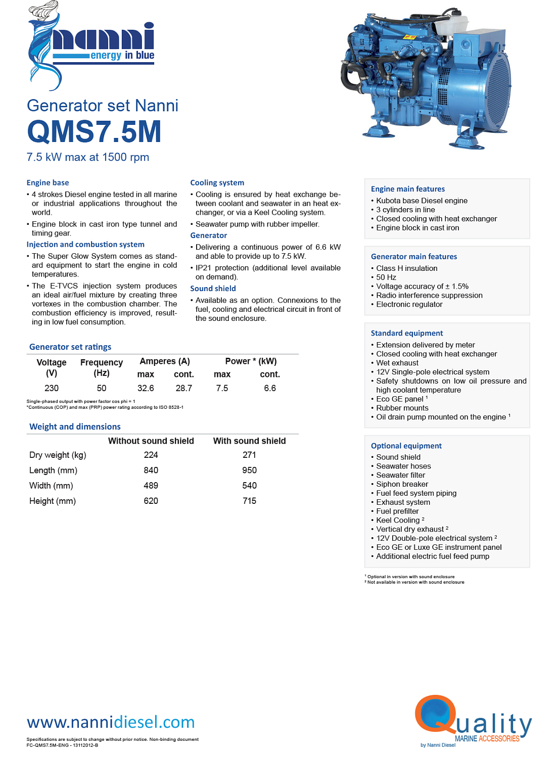 Брошюра Nanni QMS 7.5M (eng)